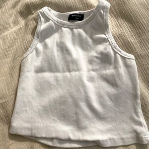 White fox ribbed tank white size xl but fits like L